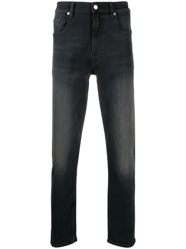 calvin klein black straight leg jeans