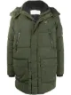 Image 1 of Calvin Klein padded logo patch detail coat