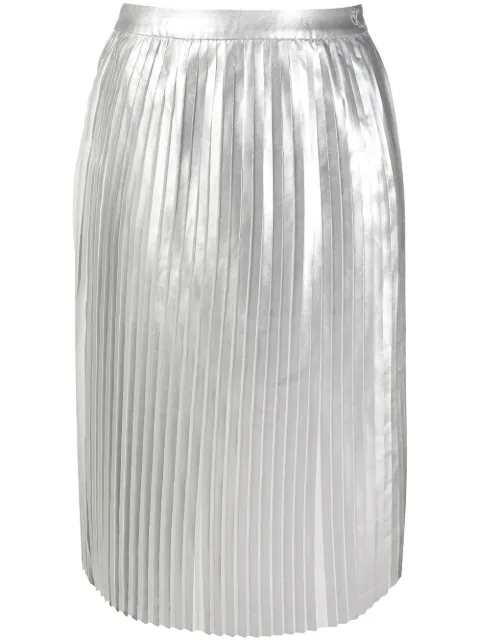 Calvin Klein Jeans metallic sheen pleated skirt
