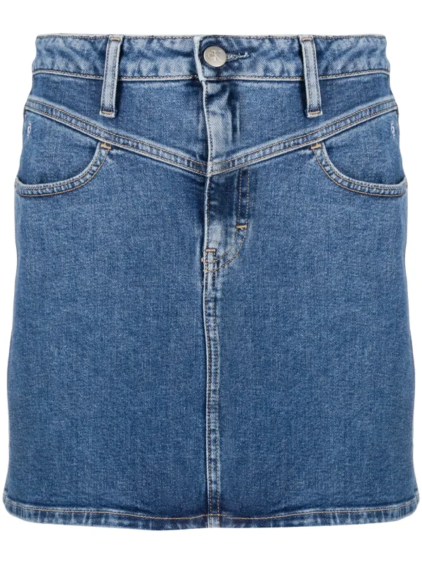 calvin klein denim skirts