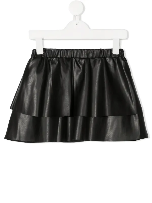 black leather mini skirt youth