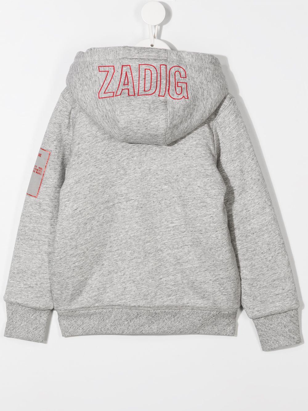 фото Zadig & voltaire kids худи на молнии с вышитым логотипом