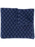 Drumohr Razor Blade knitted scarf - Blue