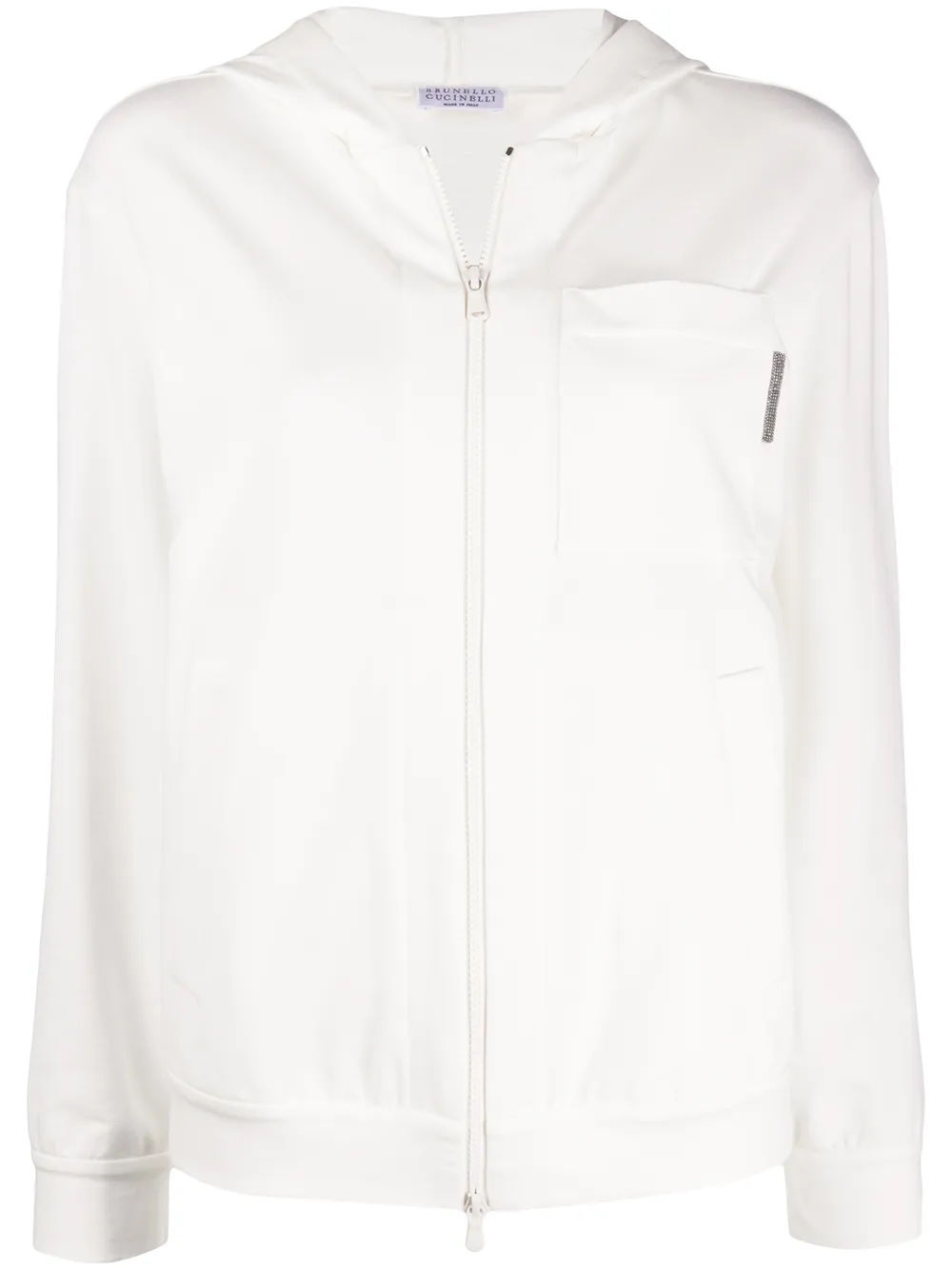 Brunello Cucinelli Hoodie met kettingdetail Wit