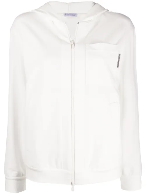 Sweat à capuche à ornements métalliques - Brunello Cucinelli - Modalova