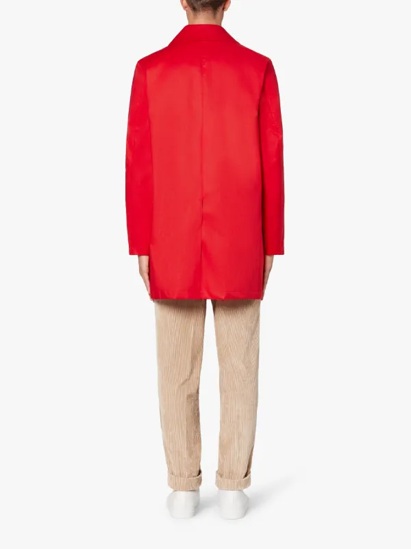 CAMBRIDGE Red RAINTEC Cotton Short Coat | GMC-100
