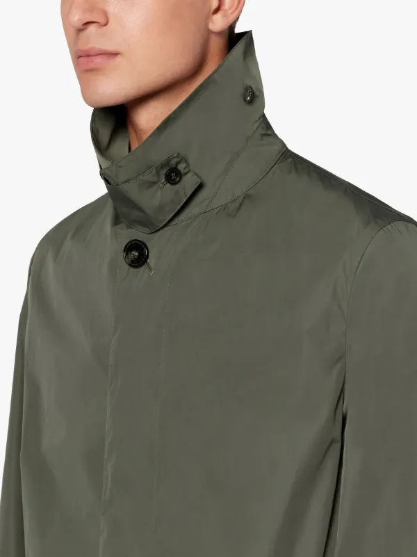 LONDON Military Green Nylon Short Coat | GMC-106