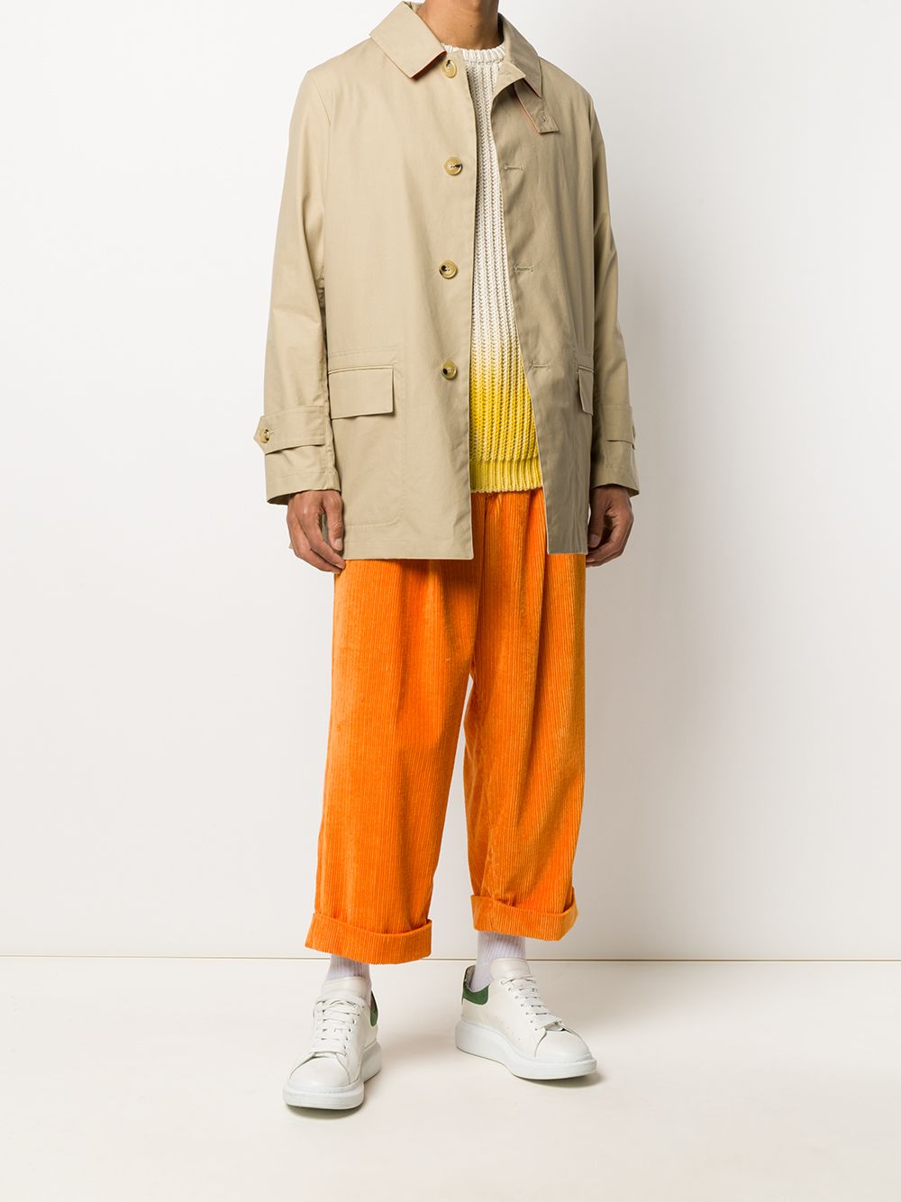 фото Mackintosh укороченные вельветовые брюки tokyo широкого кроя