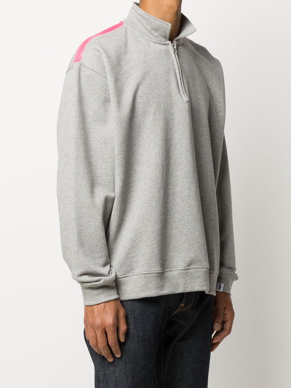 Shop Mackintosh Zip-front Sweatshirt In Grey