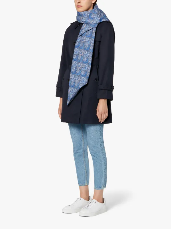 RAFFERTY Blue Cotton LIBERTY Print Scarf | ACC-S01
