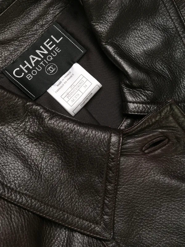 Chanel Pre Owned 1997 Oned Leather Jacket Brown 97ap09595v00393ac378 Farfetch - Leather Jacket Love Story 1997 Chanel Pre Owned 1997 Oned Leather Jacket Brown 97ap09595v00393ac378 Farfetch - Leather Jacket Love Story 1997