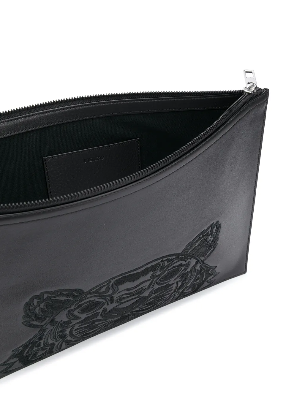 Kenzo Tiger Embroidered Zipped Clutch - Farfetch