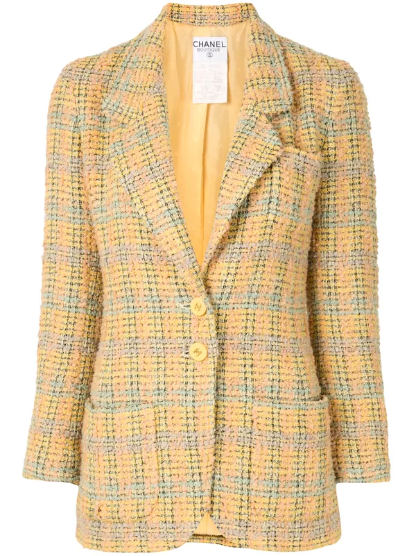 yellow tweed jacket