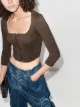 Image 2 of Eckhaus Latta Ride corset-style cropped top