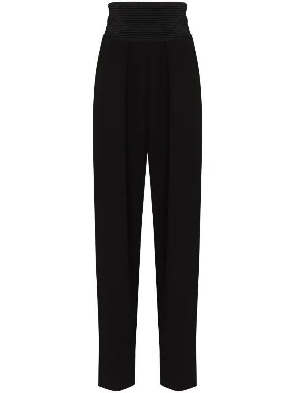black high waisted trousers outfit