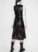 Joseph Dibo belted leather midi dress