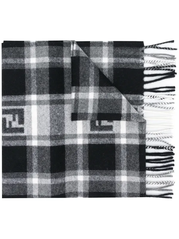 fendi scarf black and white