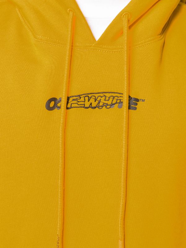 off white yellow hands hoodie