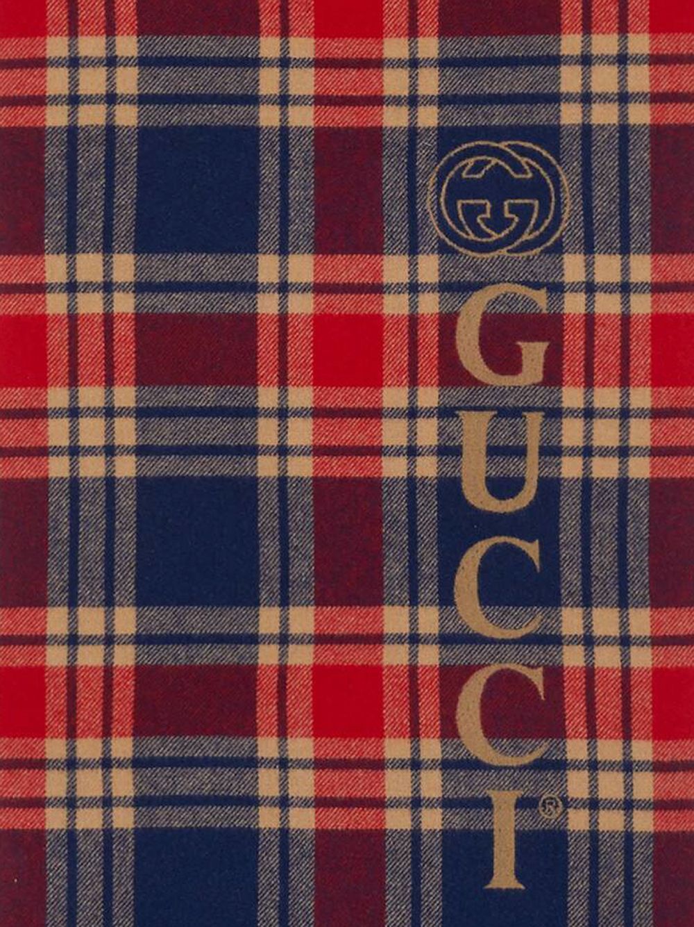 фото Gucci клетчатый шарф с логотипом