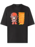 Neil Barrett Ziggie bear print cotton T-shirt - Black