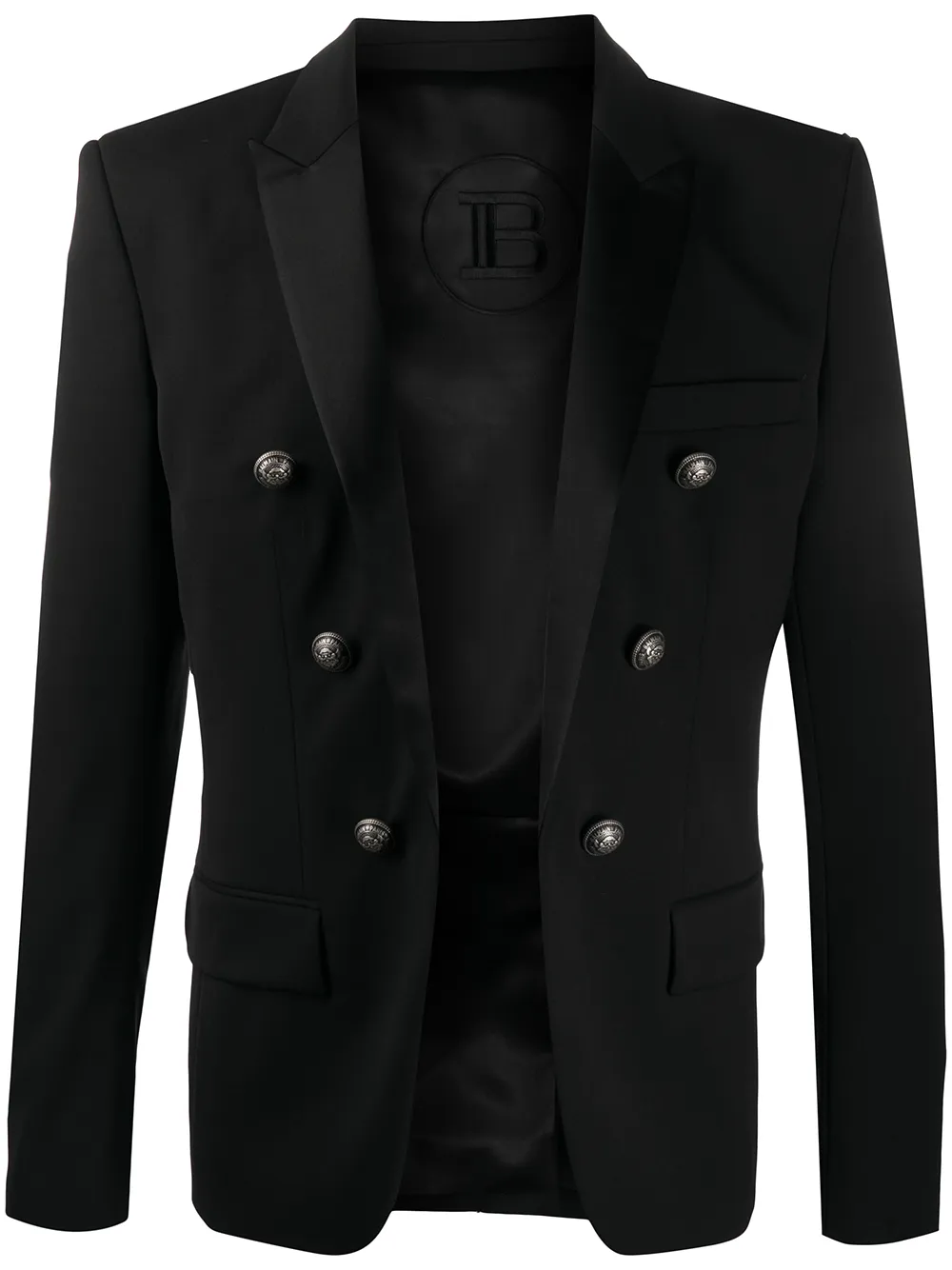 

Balmain blazer con solapas de pico - Negro