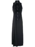 Amir Slama ruffle-trim maxi dress - Blue
