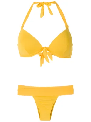 Amir Slama Triangle Top Bikini Set Farfetch