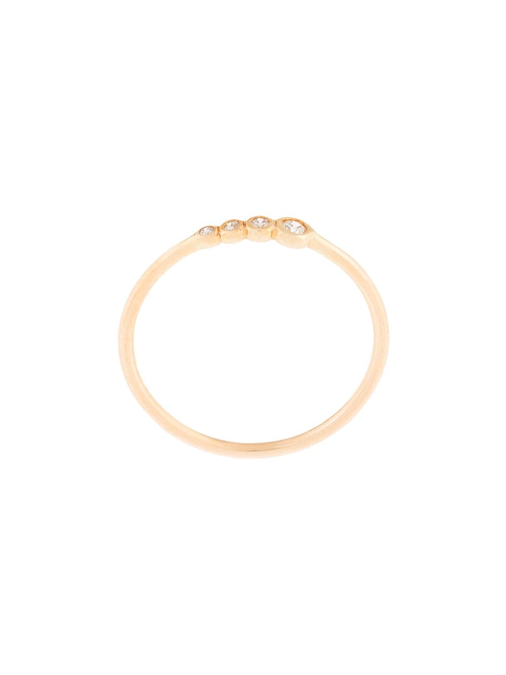 фото Sarah & sebastian кольцо bloom из желтого золота с бриллиантами