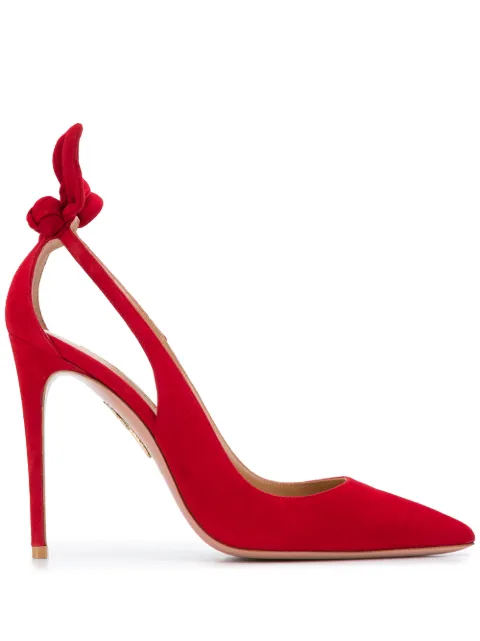Aquazzura 105mm bow tie pumps
