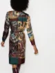 Salvatore Ferragamo leaf-print midi shirtdress