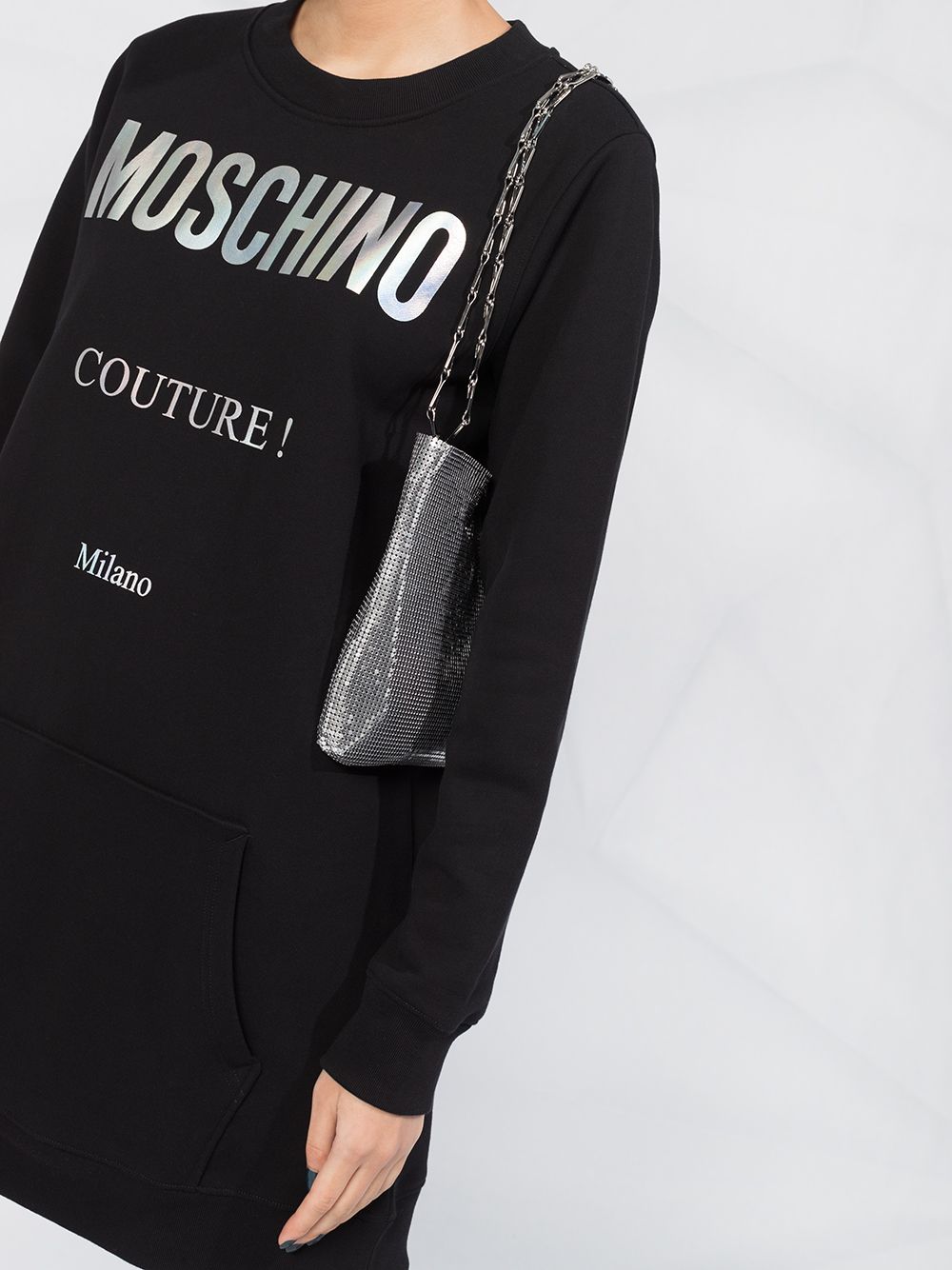 фото Moschino платье-толстовка с логотипом couture