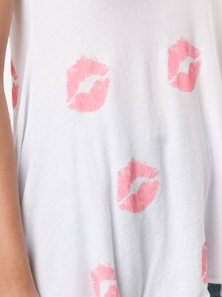 lip print longline tank top展示图