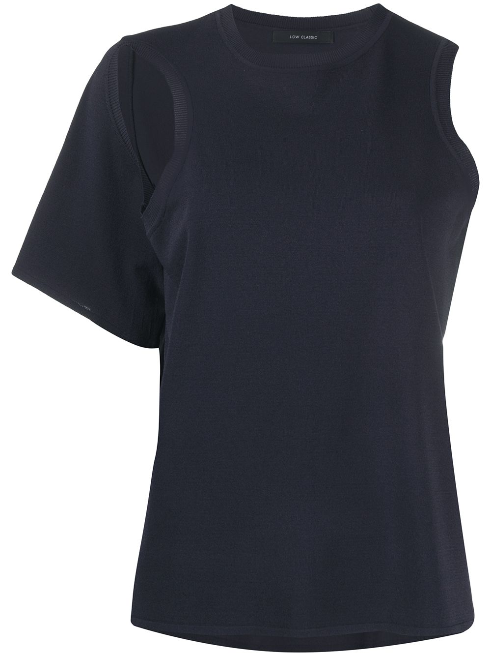 Low Classic Cut-out One-shoulder Top In Blue