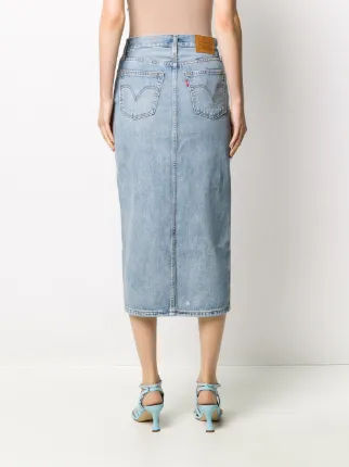 front button denim skirt展示图