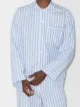 Image 2 of TEKLA striped organic cotton pyjama shirt