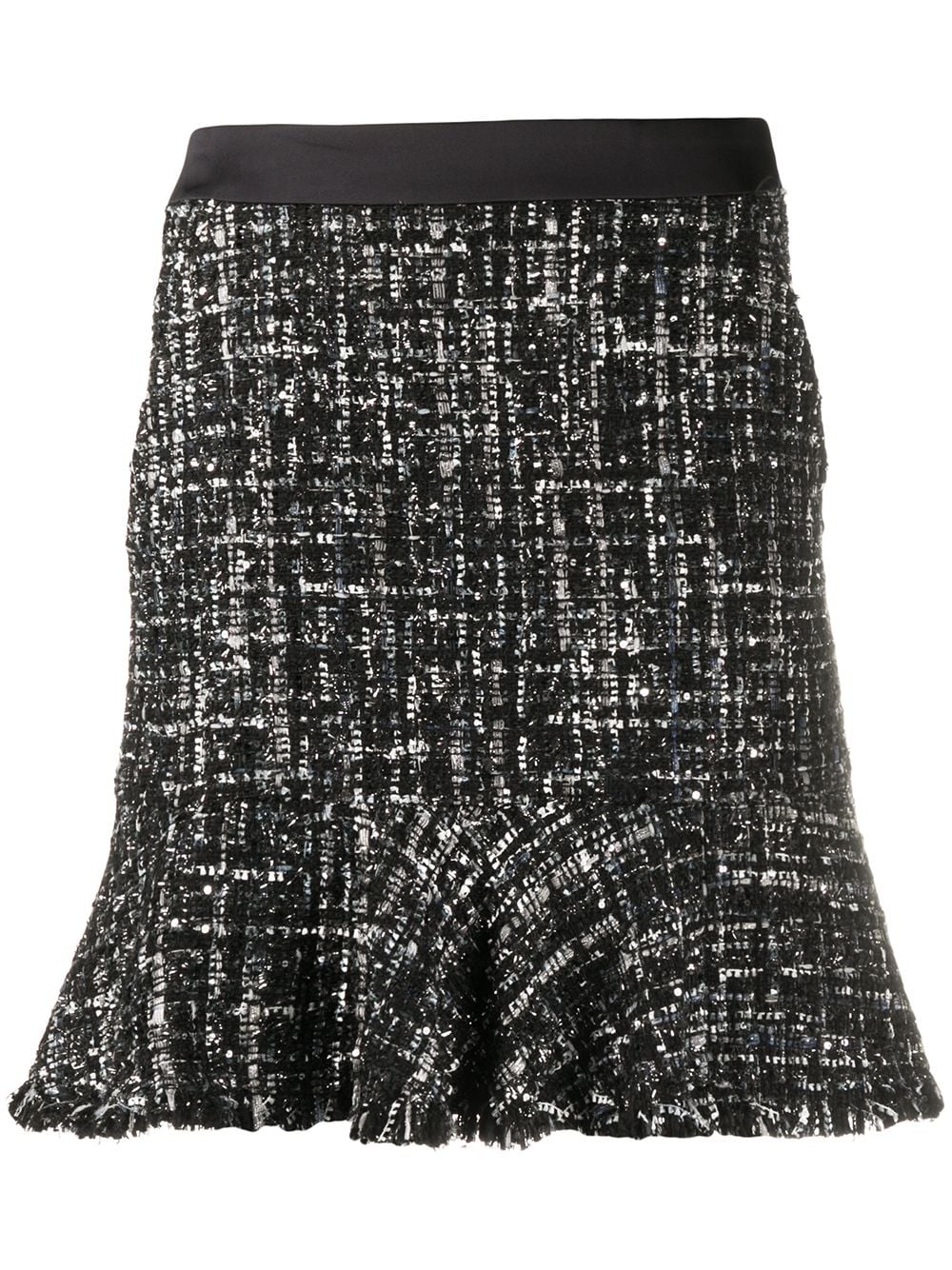 Karl Lagerfeld Harlow Sequined Quilted Jersey Mini Skirt, $325