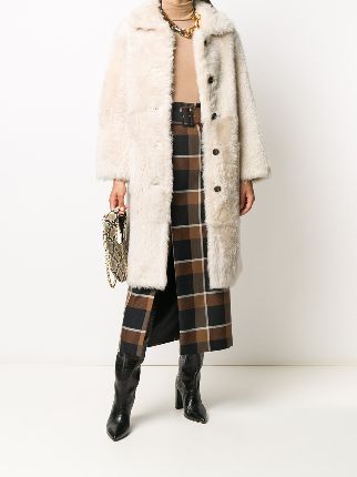 belted shearling coat展示图