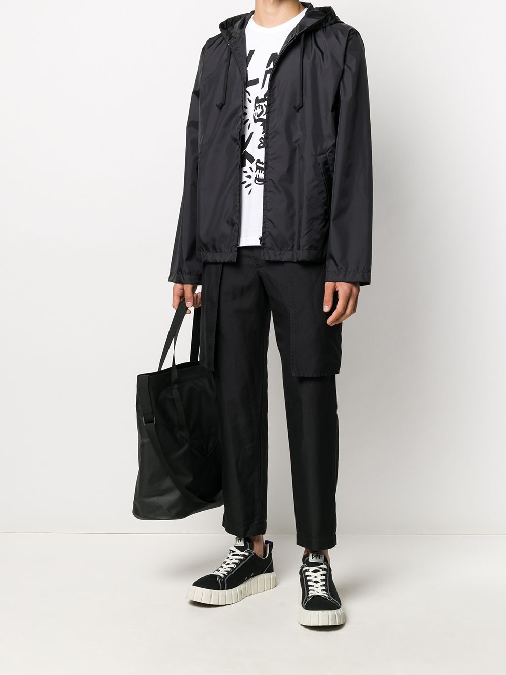 фото Black comme des garçons straight leg side flap pocket trousers