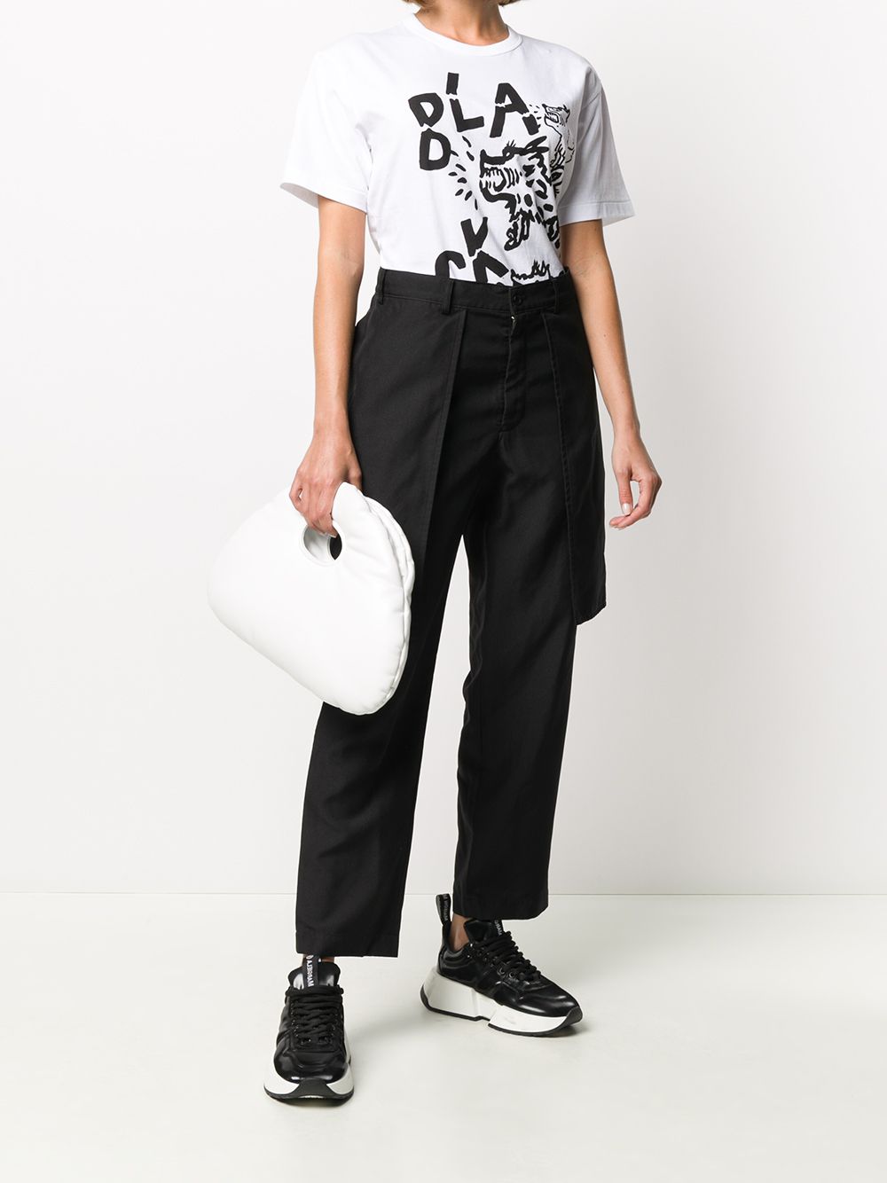 фото Black comme des garçons straight leg side flap pocket trousers