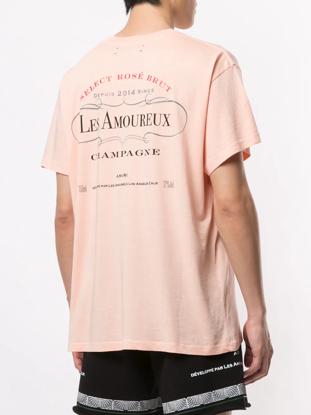 AMIRI T-shirt met print Roze