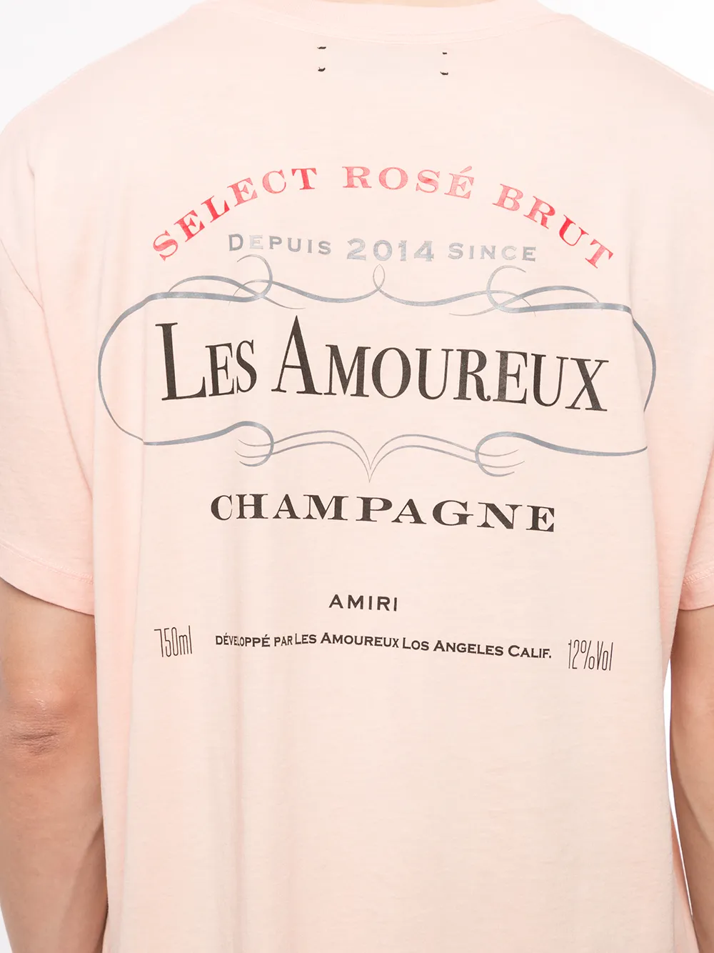 AMIRI T-shirt met print Roze