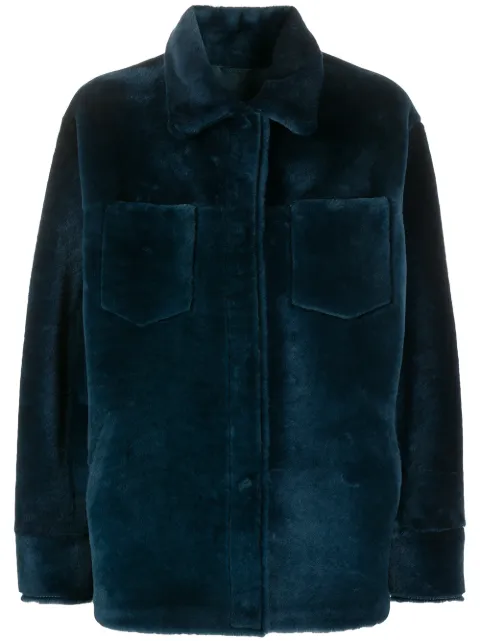 Liska shearling shirt jacket