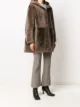 Liska hooded shearling coat