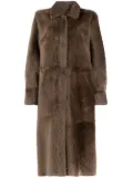 Liska reversible midi coat - Brown