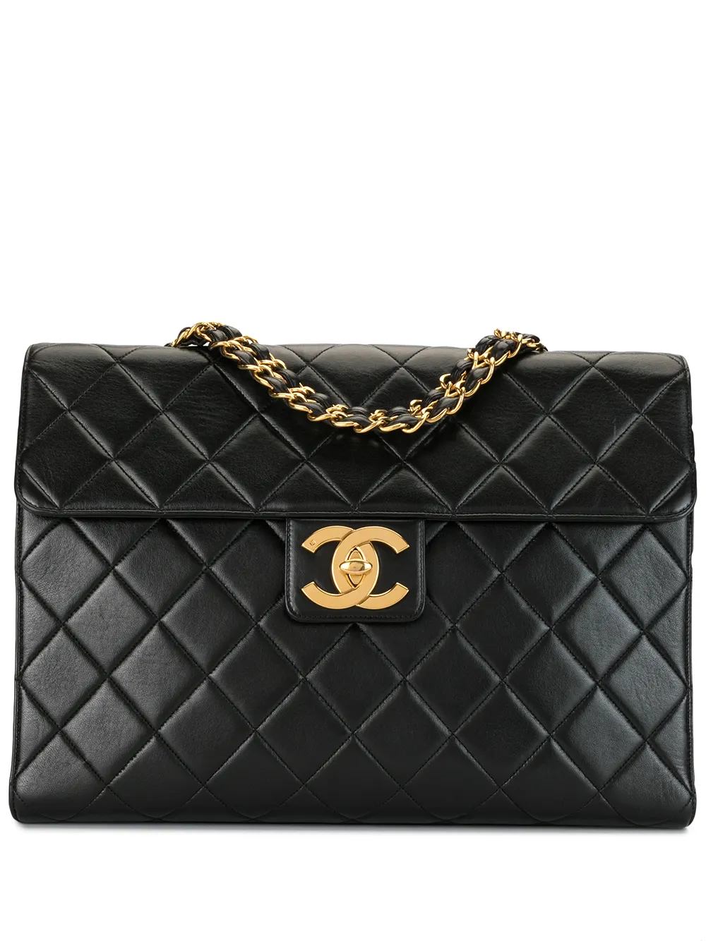 фото Chanel pre-owned стеганый портфель 1995-го года с логотипом cc