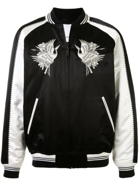 Ports V chamarra bomber de satén con apliques