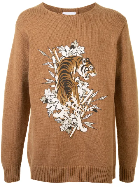 Ports V Tiger knit jumper