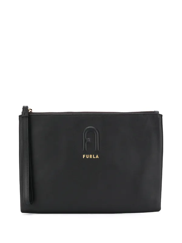 furla black clutch