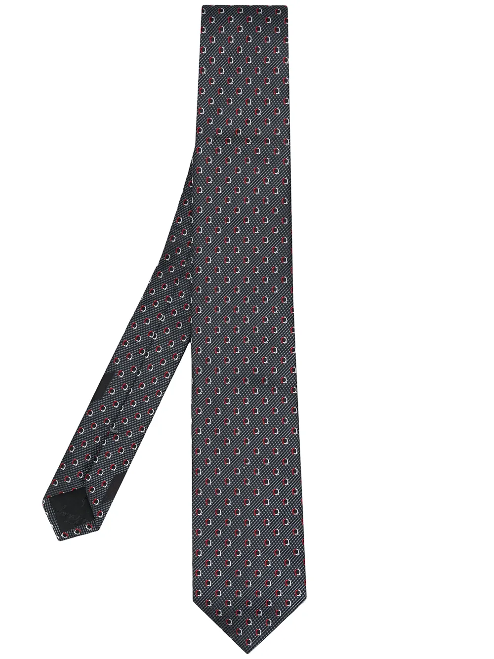 Ferragamo Gancini fine-weave tie | gris | Image 1