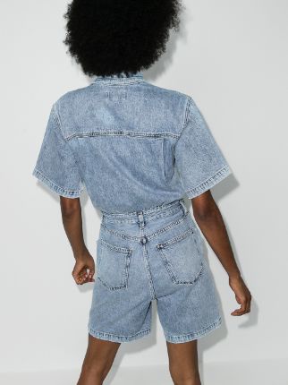 Button-up denim playsuit展示图